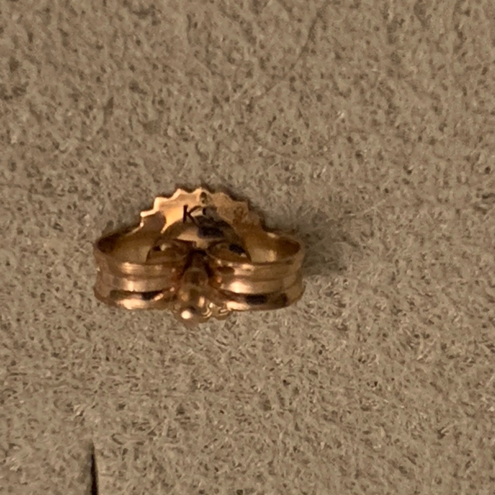 Kendra Scott 14k Solid Rose Gold Pink Sapphire Heart Stud Earrings - Picture 7 of 12